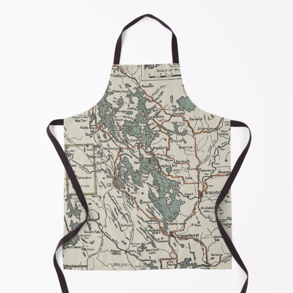 Item preview, Vintage Muskoka Lakes Map designed and sold by Gin  Neko.