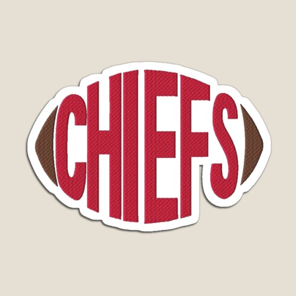 Kansas City Chiefs Logo Type; Kansas City Chiefs NFL Football Die-Cut MAGNET