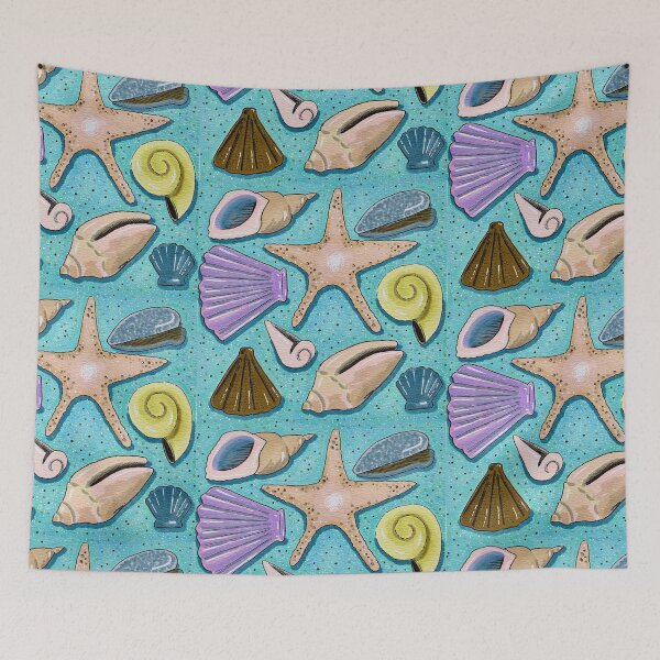 Item preview, Seashell Beach Nautical Pattern designed and sold by Amelia Dean.