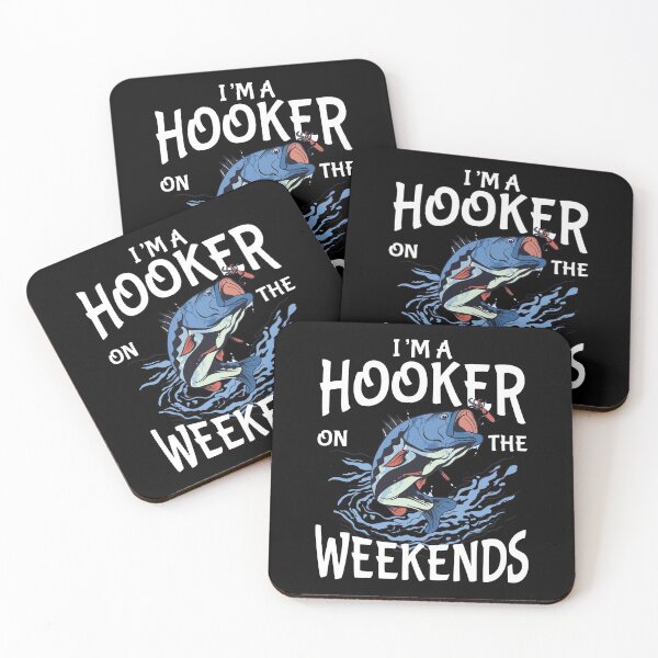Item preview, I am a Hooker on The Weekends shirt, Funny Fishing Fish Gift designed and sold by ismagarri.