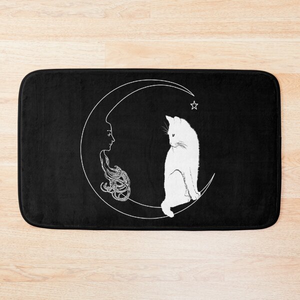 Item preview, Moon Lady White Cat designed and sold by StickerArtwork.