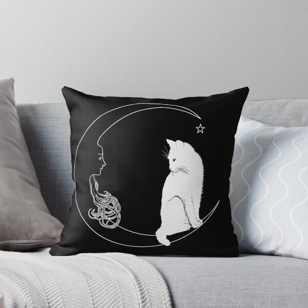 Item preview, Moon Lady White Cat designed and sold by StickerArtwork.