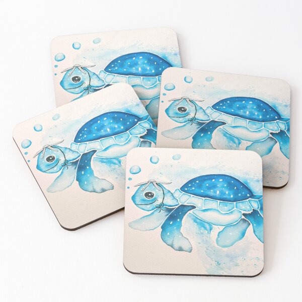 Item preview, Cutest blue Sea Turtle with Starfish Hat designed and sold by vickyhall.