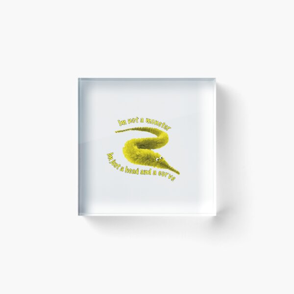 Item preview, Worm on a string Yellow Im not a monster designed and sold by Geek-Nerd-Shop.