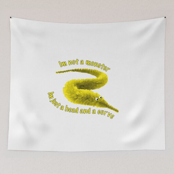 Item preview, Worm on a string Yellow Im not a monster designed and sold by Geek-Nerd-Shop.