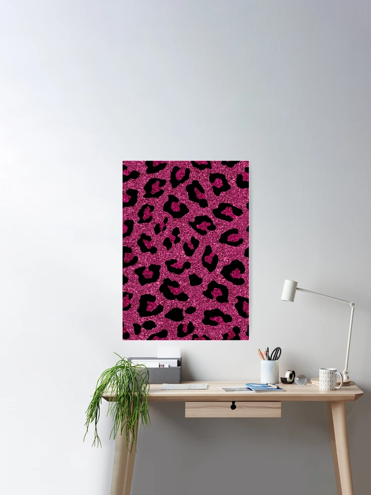 Pink Gold Glitter & Black Leopard Print Canvas Print by Christyne