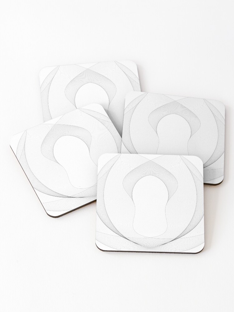 Thumbnail 1 of 5, Coasters (Set of 4), Abstract Geometry designed and sold by ParamPatterns.
