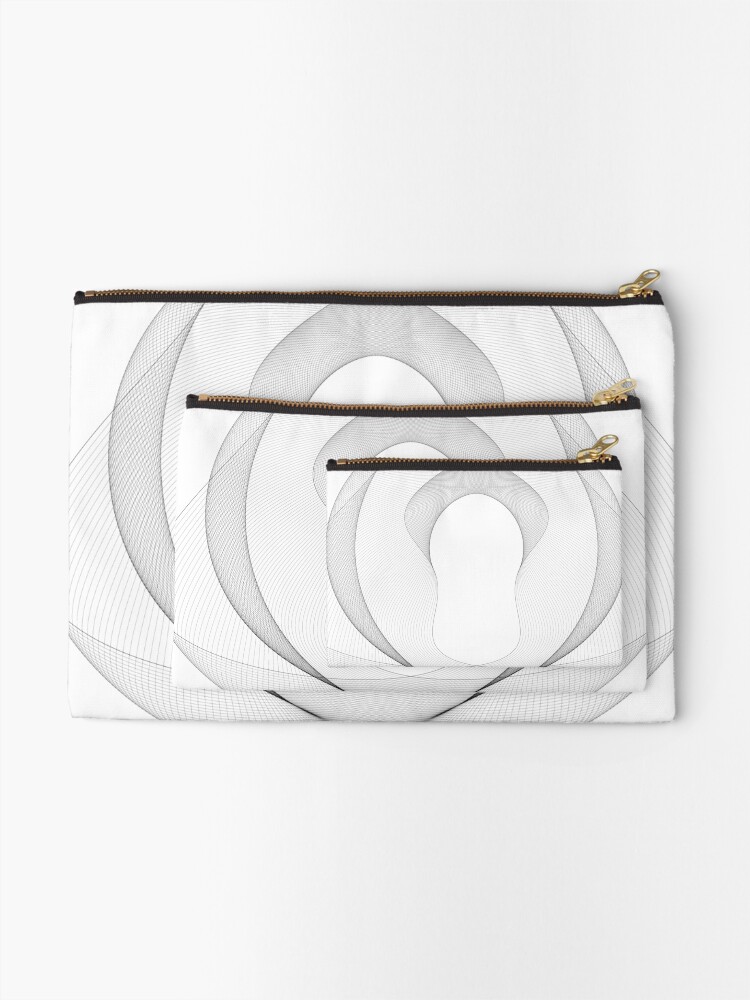 Thumbnail 2 of 4, Zipper Pouch, Abstract Geometry designed and sold by ParamPatterns.