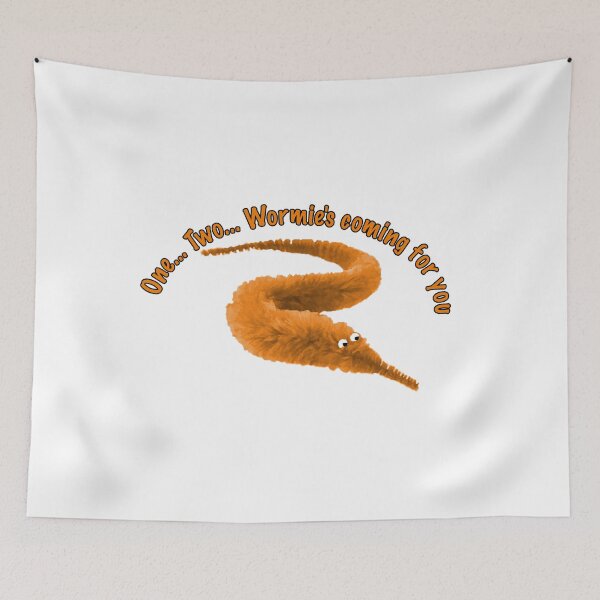 Item preview, Worm on a string Orange Wormie's coming for you designed and sold by Geek-Nerd-Shop.