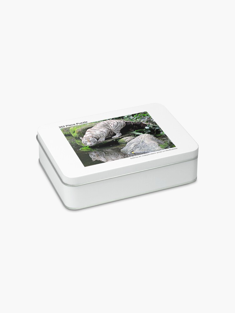 Alternate view of White Tiger and Reflection Jigsaw Puzzle