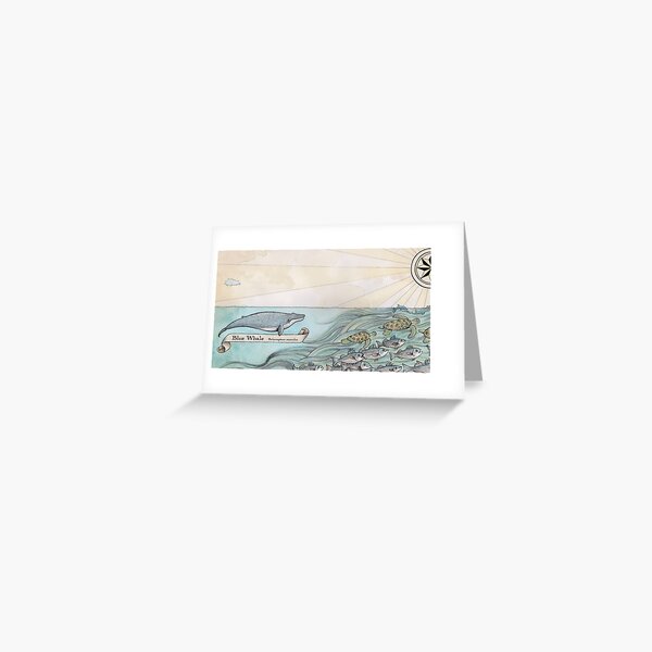 Blue Whale Greeting Card