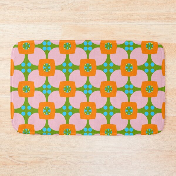 Item preview, Abstract Pink Petal Flower Pattern with Dots and Squares  designed and sold by Sendreka.