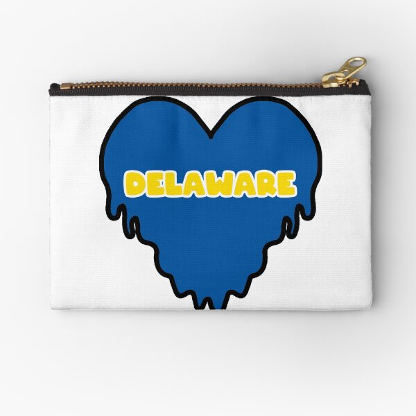 Delaware Dripping Heart Zipper Pouch