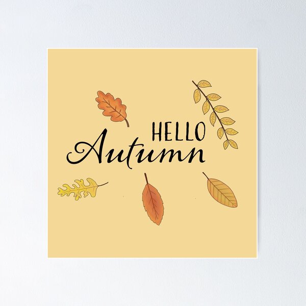 Item preview, Hello Autumn, Watercolour Fall Leaves designed and sold by niccdefilippis.