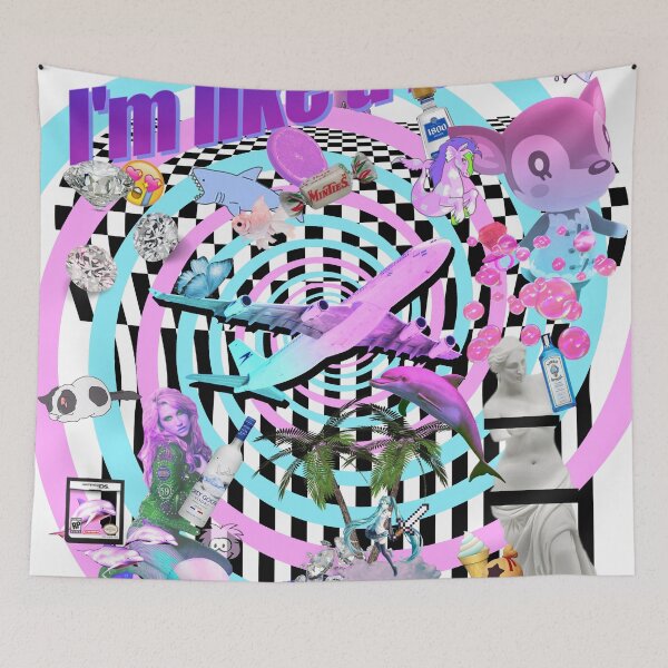 Item preview, I'm like a bird Aesthetic Vaporwave Retro Nostalgic Word Art designed and sold by nathobatho1.