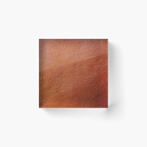 Brown leather Pattern Acrylic Block