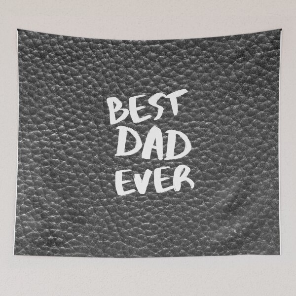 Item preview, Best Dad Ever on Black Leather Pattern designed and sold by Trendytstore.