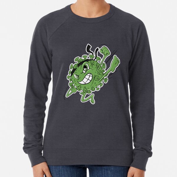 Green Covid Karate WTFBrahh Lightweight Sweatshirt