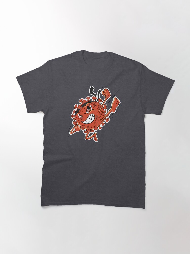 Alternate view of Red Covid Karate WTFBrahh Classic T-Shirt