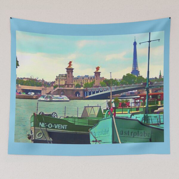 Item preview, View from the Seine Illustration designed and sold by tremendoustees.