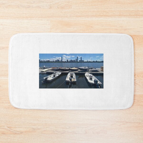 Item preview, Boats at Boston Harbor and Boston Skyline designed and sold by navitaelwell.