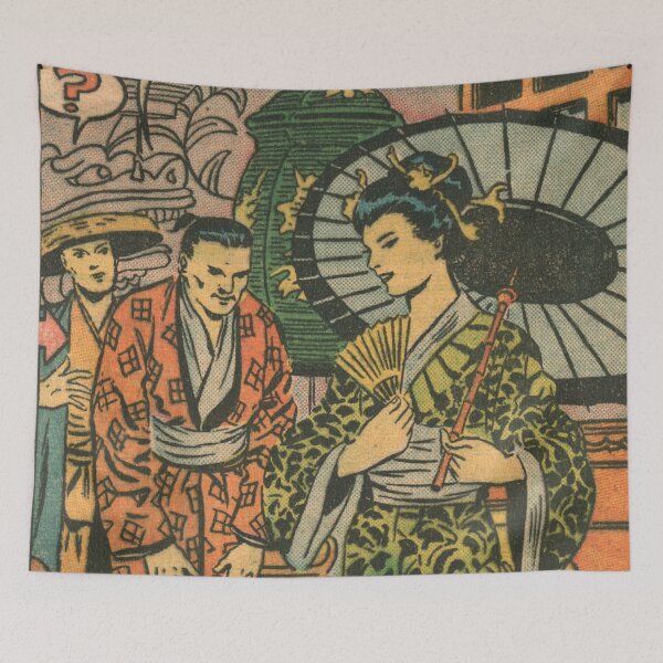 Item preview, Japanese Geisha - Vintage Retro Pop Art Anime Comic designed and sold by elevens.
