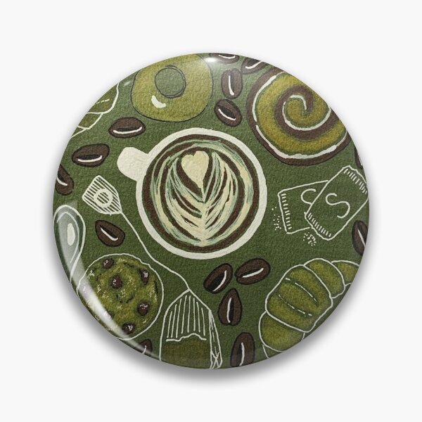 Item preview, Green Cappucino Coffee Shop Print designed and sold by Amelia Dean.