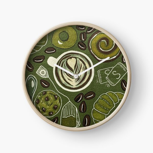 Item preview, Green Cappucino Coffee Shop Print designed and sold by Amelia Dean.