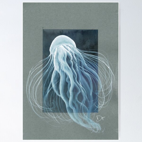 Item preview, Wispy Jellyfish Watercolor and Gouache designed and sold by Danica Templeton.