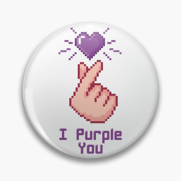 Item preview, I Purple You, pixel heart designed and sold by EvilSheet.