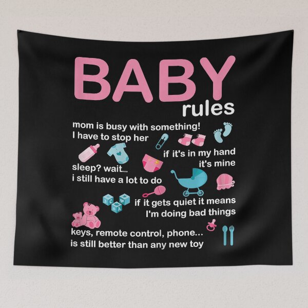 Item preview, Womens Baby Rules Funny designed and sold by ClarkeLilly.