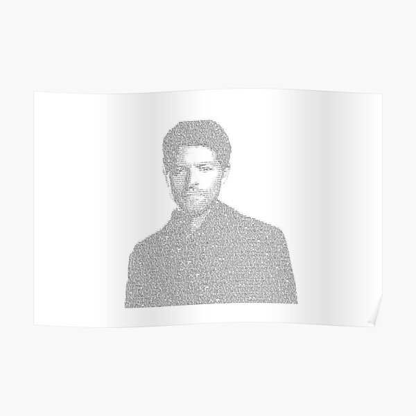 "Misha Collins Text Portrait" Poster for Sale by shutterbug1984 Redbubble