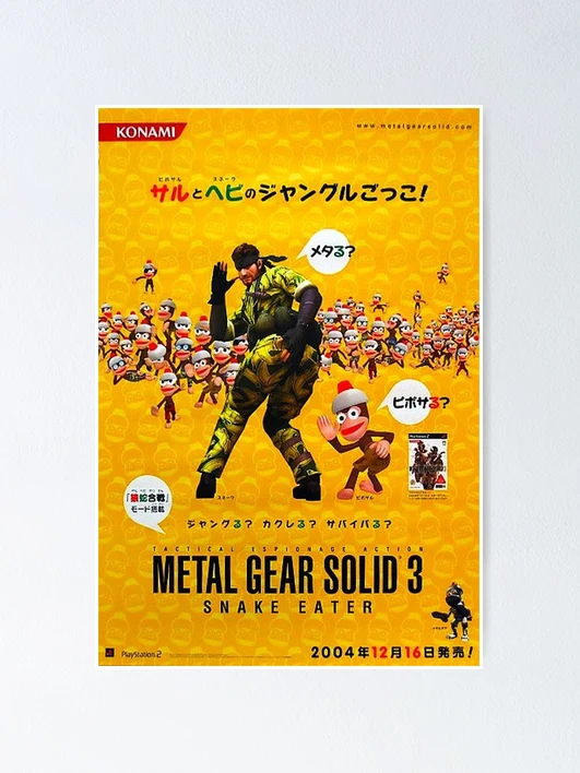 Metal Gear Solid 3 Snake Eater & Ape Escape Crossover Promotion