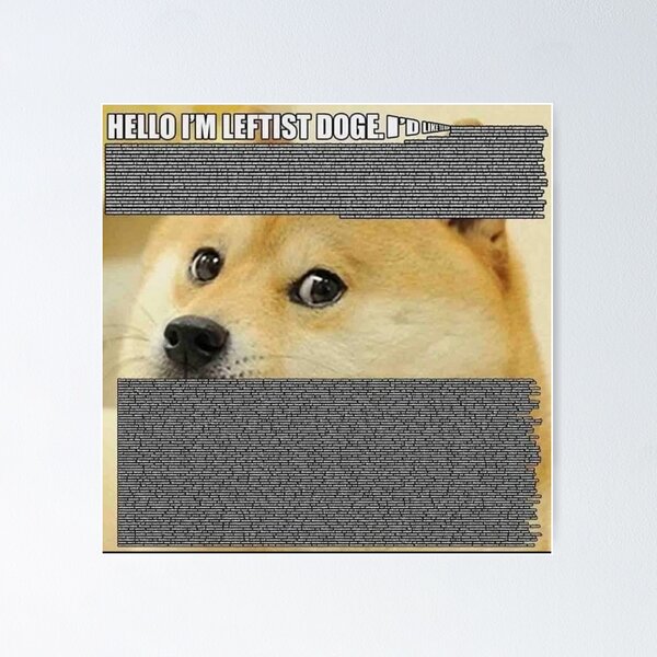 Item preview, Leftist Doge designed and sold by Merch-For-All.
