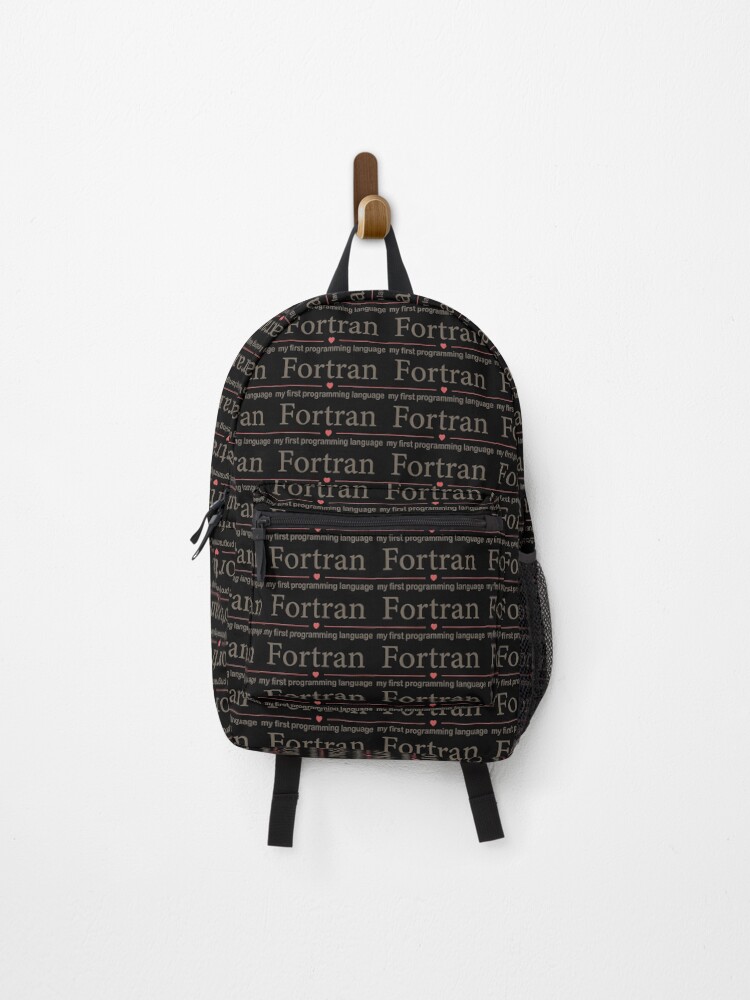 Thumbnail 1 of 3, Backpack, Fortran programming - first programming language - black bg designed and sold by codingpotato.