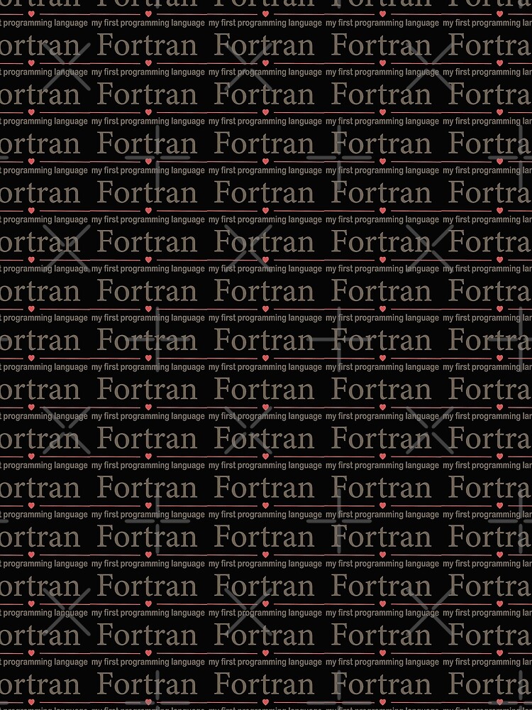Thumbnail 3 of 3, Scarf, Fortran programming - first programming language - black bg designed and sold by codingpotato.