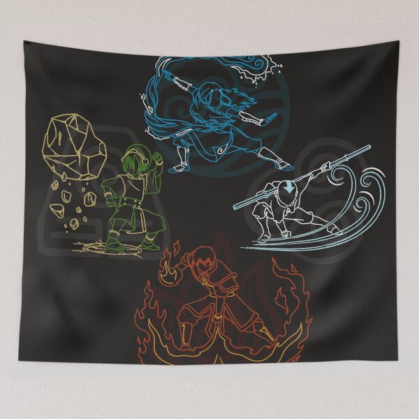 Item preview, Aang, Katara, Toph, and Zuko Illustration - Avatar the Last Airbender designed and sold by sararegs.