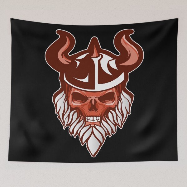 Item preview, Skull with Beard - Bearded Skull Viking designed and sold by Coder-T.
