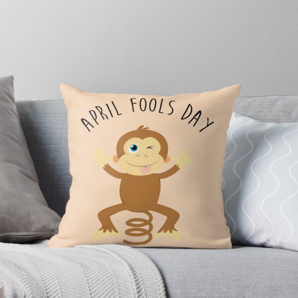 Item preview, Bounce Monkey Behind You - Happy April Fool's Day designed and sold by thewishdesigns.