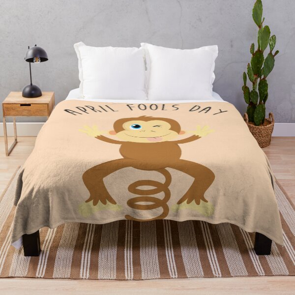 Item preview, Bounce Monkey Behind You - Happy April Fool's Day designed and sold by thewishdesigns.