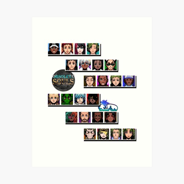 Obsolete Souls™ Boxed Faces Art Print