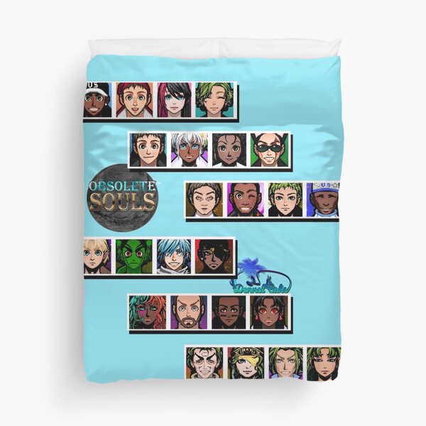 Obsolete Souls™ Boxed Faces Duvet Cover
