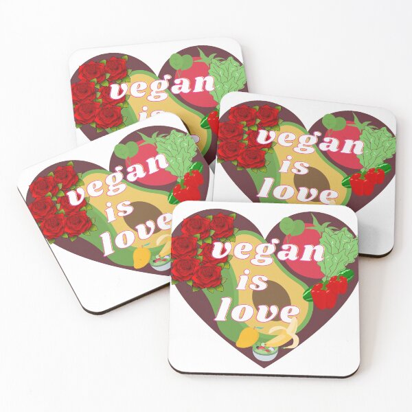 Item preview, vegan is love designed and sold by ILOVETUNA.