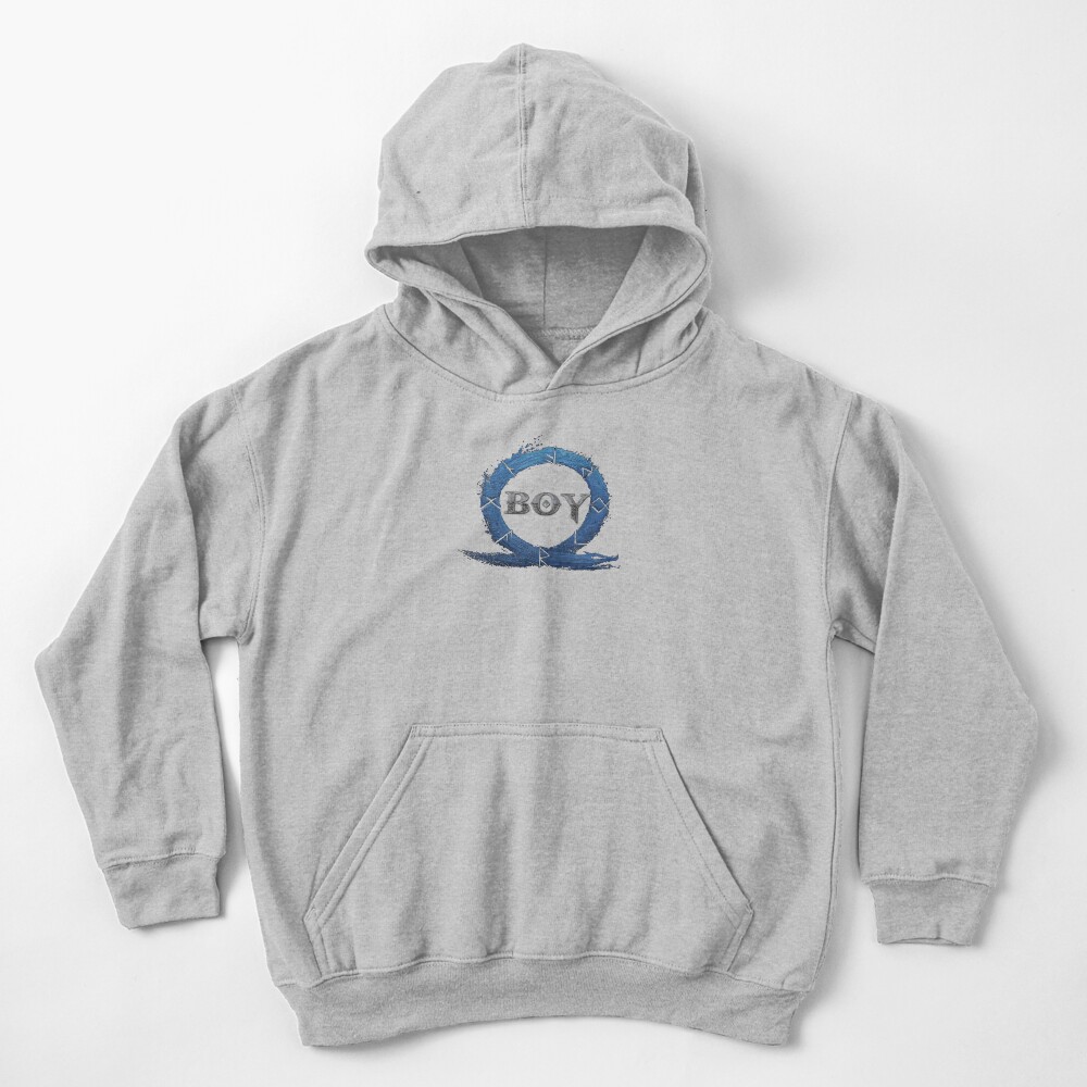 BOY : God of War (Blue) Kids Pullover Hoodie