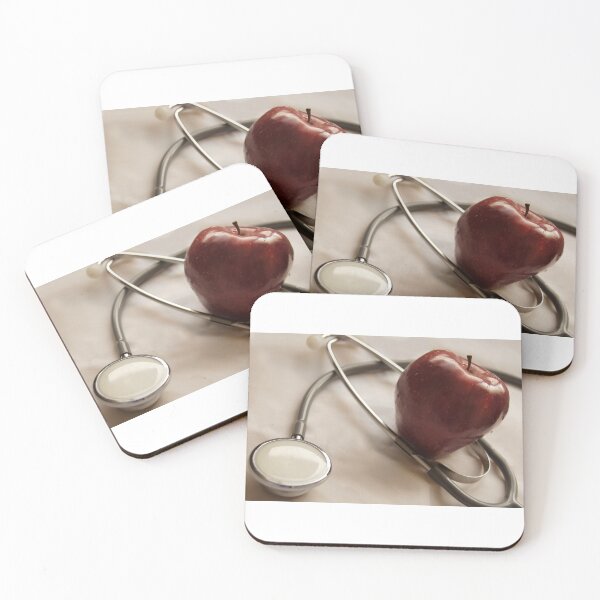 Item preview, Quote "One Apple A day Keeps the Doctor A way", a photo of Red Apple and Stethoscope designed and sold by halmarho.