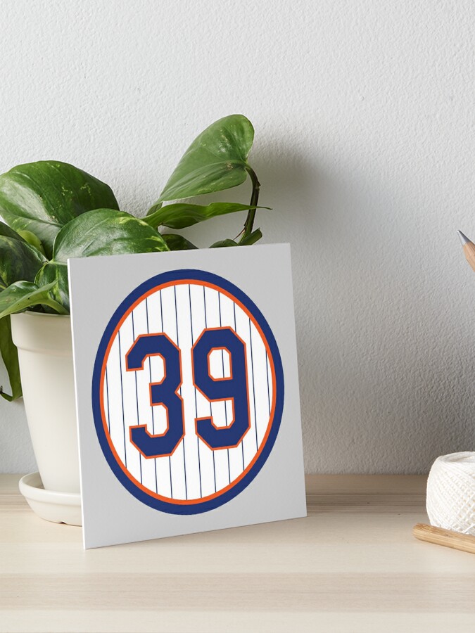 Edwin Diaz #39 Jersey Number Art Board Print for Sale by StickBall