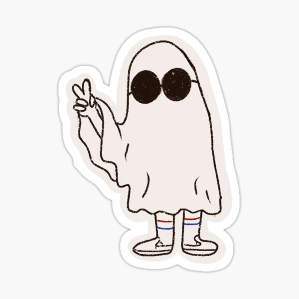 “Peace sign sheet ghost” Sticker for Sale by sofiacarmoart | Redbubble