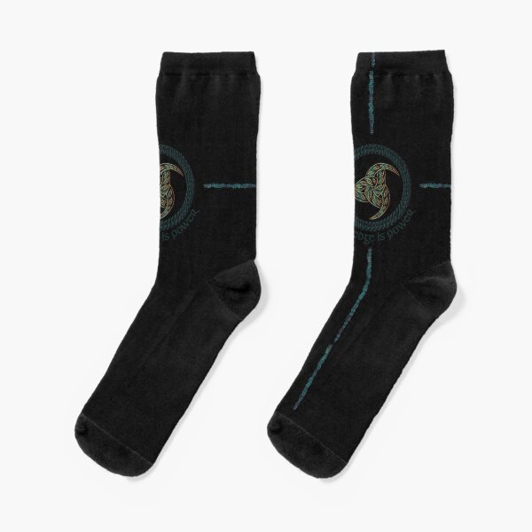 Viking Odin's Horn Triskele Symbol Socks