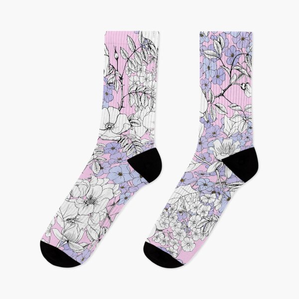 Item preview, Hydrangea and rosehip pink and blue flowers designed and sold by Olga Shashok.