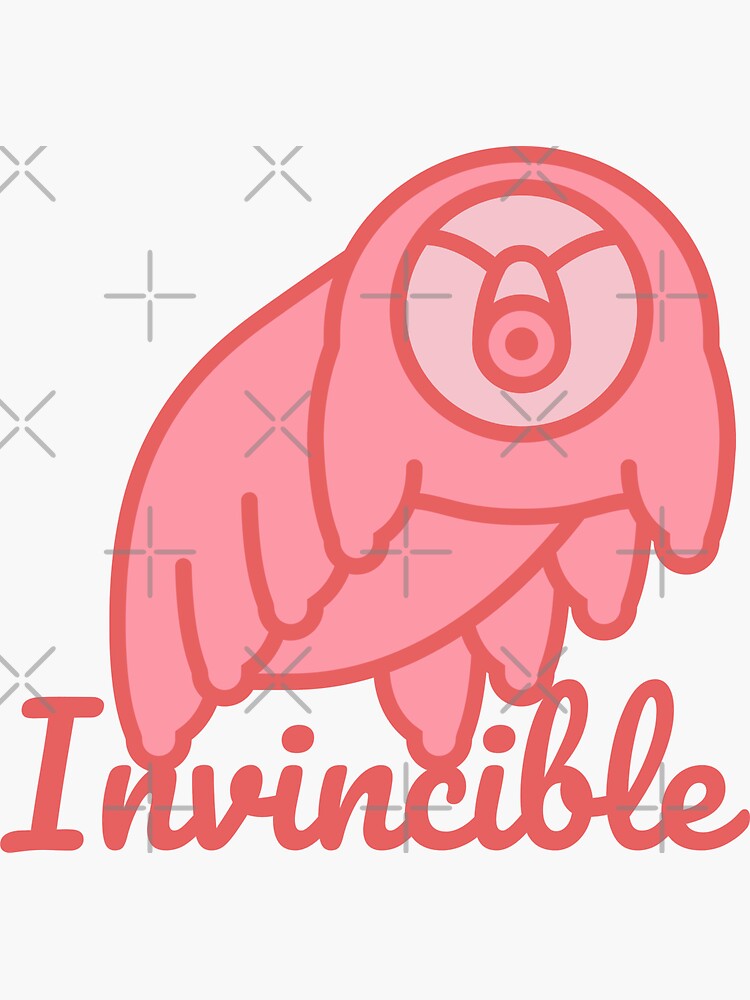 "Invincible Water Bear / Tardigrade " Sticker for Sale by MixedBagMerch Redbubble
